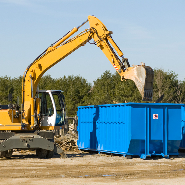 are there any restrictions on where a residential dumpster can be placed in North Fork